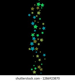 Colorful Stars Confetti, Mystery Sparkling Vector Background. Trendy Glowing Magic Glitter, Lights. Festive Falling Colorful Stars Confetti for Ads, Posters. 
