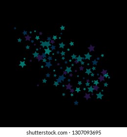 Colorful Stars Confetti, Mystery Sparkling Vector Background. Trendy Glowing Magic Glitter, Lights. Festive Falling Colorful Stars Confetti for Ads, Posters. 
