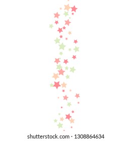 Colorful Stars Confetti, Mystery Sparkling Vector Background. Trendy Glowing Magic Glitter, Lights. Festive Falling Colorful Stars Confetti for Ads, Posters. 
