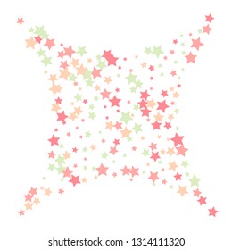 Colorful Stars Confetti, Mystery Sparkling Vector Background. Trendy Glowing Magic Glitter, Lights. Festive Falling Colorful Stars Confetti for Ads, Posters. 
