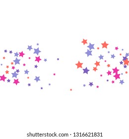 Colorful Stars Confetti, Mystery Sparkling Vector Background. Trendy Glowing Magic Glitter, Lights. Festive Falling Colorful Stars Confetti for Ads, Posters. 
