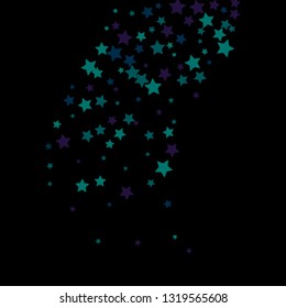 Colorful Stars Confetti, Mystery Sparkling Vector Background. Trendy Glowing Magic Glitter, Lights. Festive Falling Colorful Stars Confetti for Ads, Posters. 
