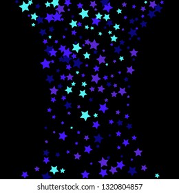 Colorful Stars Confetti, Mystery Sparkling Vector Background. Trendy Glowing Magic Glitter, Lights. Festive Falling Colorful Stars Confetti for Ads, Posters. 

