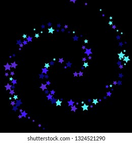Colorful Stars Confetti, Mystery Sparkling Vector Background. Trendy Glowing Magic Glitter, Lights. Festive Falling Colorful Stars Confetti for Ads, Posters. 
