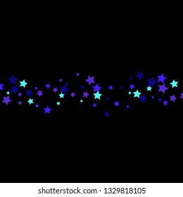 Colorful Stars Confetti, Mystery Sparkling Vector Background. Trendy Glowing Magic Glitter, Lights. Festive Falling Colorful Stars Confetti for Ads, Posters. 

