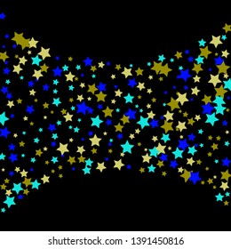 Colorful Stars Confetti, Mystery Sparkling Vector Background. Trendy Glowing Magic Glitter, Lights. Festive Falling Colorful Stars Confetti for Ads, Posters. 
