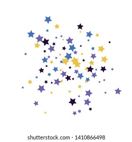 Colorful Stars Confetti, Mystery Sparkling Vector Background. Trendy Glowing Magic Glitter, Lights. Festive Falling Colorful Stars Confetti for Ads, Posters. 