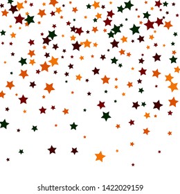 Colorful Stars Confetti, Mystery Sparkling Vector Background. Trendy Glowing Magic Glitter, Lights. Festive Falling Colorful Stars Confetti for Ads, Posters. 
