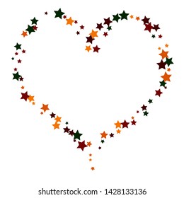 Colorful Stars Confetti, Mystery Sparkling Vector Background. Trendy Glowing Magic Glitter, Lights. Festive Falling Colorful Stars Confetti for Ads, Posters. 
