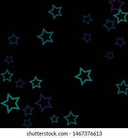 Colorful Stars Confetti, Mystery Sparkling Vector Background. Trendy Glowing Magic Glitter, Lights. Festive Falling Colorful Stars Confetti for Ads, Posters. 
