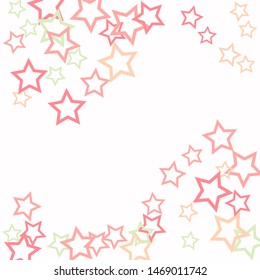 Colorful Stars Confetti, Mystery Sparkling Vector Background. Trendy Glowing Magic Glitter, Lights. Festive Falling Colorful Stars Confetti for Ads, Posters. 
