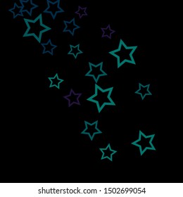 Colorful Stars Confetti, Mystery Sparkling Vector Background. Trendy Glowing Magic Glitter, Lights. Festive Falling Colorful Stars Confetti for Ads, Posters. 
