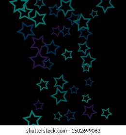 Colorful Stars Confetti, Mystery Sparkling Vector Background. Trendy Glowing Magic Glitter, Lights. Festive Falling Colorful Stars Confetti for Ads, Posters. 
