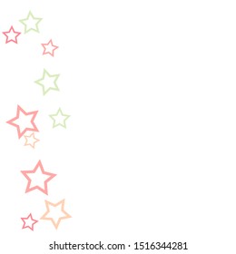 Colorful Stars Confetti, Mystery Sparkling Vector Background. Trendy Glowing Magic Glitter, Lights. Festive Falling Colorful Stars Confetti for Ads, Posters. 

