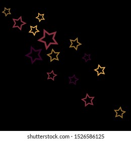 Colorful Stars Confetti, Mystery Sparkling Vector Background. Trendy Glowing Magic Glitter, Lights. Festive Falling Colorful Stars Confetti for Ads, Posters. 
