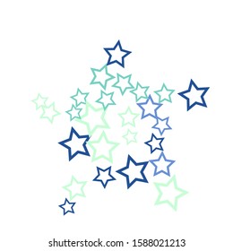 Colorful Stars Confetti, Mystery Sparkling Vector Background. Trendy Glowing Magic Glitter, Lights. Festive Falling Colorful Stars Confetti for Ads, Posters. 
