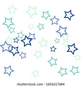Colorful Stars Confetti, Mystery Sparkling Vector Background. Trendy Glowing Magic Glitter, Lights. Festive Falling Colorful Stars Confetti for Ads, Posters. 

