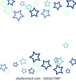 Colorful Stars Confetti, Mystery Sparkling Vector Background. Trendy Glowing Magic Glitter, Lights. Festive Falling Colorful Stars Confetti for Ads, Posters. 
