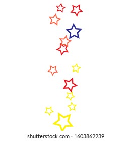 Colorful Stars Confetti, Mystery Sparkling Vector Background. Trendy Glowing Magic Glitter, Lights. Festive Falling Colorful Stars Confetti for Ads, Posters. 
