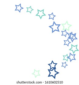Colorful Stars Confetti, Mystery Sparkling Vector Background. Trendy Glowing Magic Glitter, Lights. Festive Falling Colorful Stars Confetti for Ads, Posters. 
