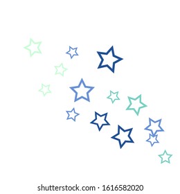 Colorful Stars Confetti, Mystery Sparkling Vector Background. Trendy Glowing Magic Glitter, Lights. Festive Falling Colorful Stars Confetti for Ads, Posters. 
