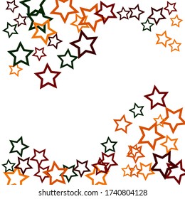 Colorful Stars Confetti, Mystery Sparkling Vector Background. Trendy Glowing Magic Glitter, Lights. Festive Falling Colorful Stars Confetti for Ads, Posters. 
