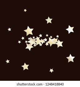 Colorful stars confetti spread horizontally. Isolated gradient celestial elements. Pearl nacre glitter. Iridescent glitter festive celebration vector template for decorations