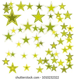 Colorful Stars confetti. Vector cosmic abstract frame background. Christmas, new year celebration, birthday party, carnival or festival glamour design. Luxury stardust. Shiny festive colorful glitter
