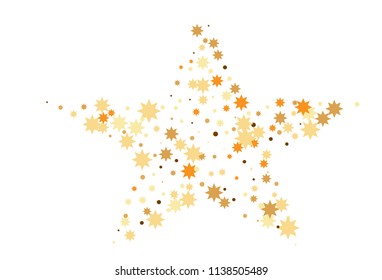 Colorful stars confetti. Vector cosmic abstract frame background. Christmas, new year celebration, birthday party, carnival or festival glamour design.