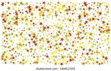 Colorful stars confetti. Vector cosmic abstract frame background. Christmas, new year celebration, birthday party, carnival or festival glamour design.