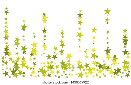 Colorful stars confetti. Vector cosmic abstract frame background. Christmas, new year celebration, birthday party, carnival or festival glamour design.