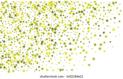 Colorful stars confetti. Vector cosmic abstract frame background. Christmas, new year celebration, birthday party, carnival or festival glamour design.