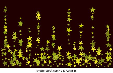 Colorful stars confetti. Vector cosmic abstract frame background. Christmas, new year celebration, birthday party, carnival or festival glamour design.