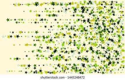 Colorful stars confetti. Vector cosmic abstract frame background. Christmas, new year celebration, birthday party, carnival or festival glamour design.