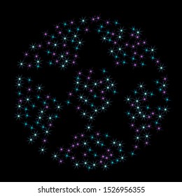 Colorful stars confetti. Vector cosmic abstract frame background. Christmas, new year celebration, birthday party, carnival or festival glamour design.