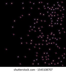 Colorful stars confetti. Vector cosmic abstract frame background. Christmas, new year celebration, birthday party, carnival or festival glamour design.