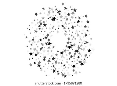 Colorful stars confetti. Vector cosmic abstract frame background. Christmas, new year celebration, birthday party, carnival or festival glamour design.