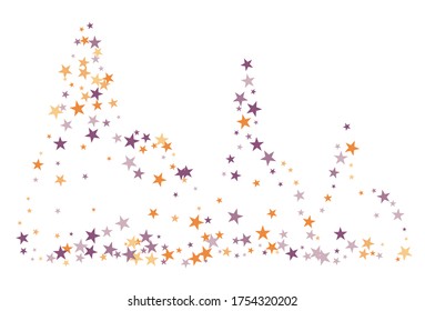 Estrellas coloridas confetti. Fondo del marco abstracto vectorial cósmico. Navidad, celebración de año nuevo, fiesta de cumpleaños, carnaval o diseño de glamour festival.