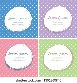 Colorful stars frame set vector design element