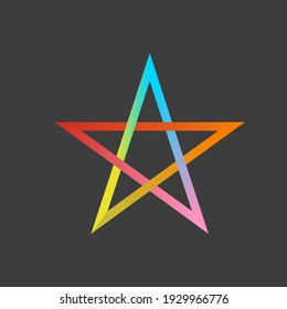 Colorful Stars Logo Design Vector