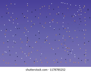Colorful stars on violet background. Vector.