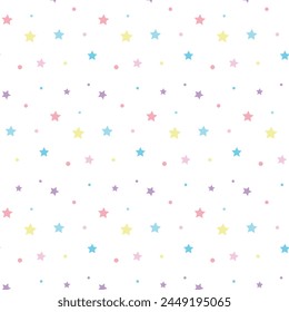 Estrellas de colores sin patrón. Ilustración vectorial