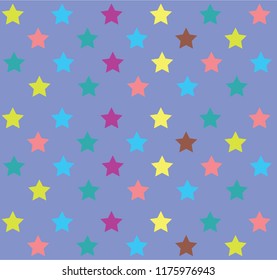 Colorful stars pattern vector