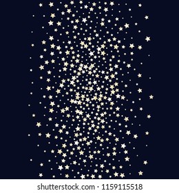 Colorful stars scattered vertically. Isolated gradient celestial elements. Pearl nacre shine. Iridescent glitter festive celebration vector template for decorations