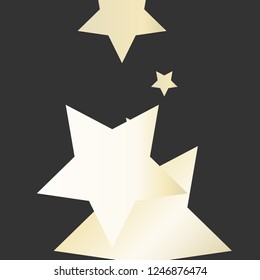 Colorful stars scattered vertically. Isolated gradient stellar elements. Pearl nacre glitter. Festive iridescent holographic shine effect vector template for decorations