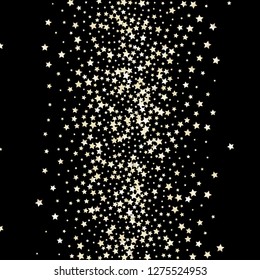 Colorful stars scattered vertically. Isolated gradient celestial elements. Pearl nacre shine. Iridescent glitter festive celebration vector template for decorations