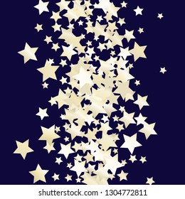 Colorful stars scattered vertically. Isolated gradient celestial elements. Pearl nacre glitter. Festive iridescent holographic shine effect vector template for decorations