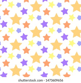 Colorful stars seamless pattern .