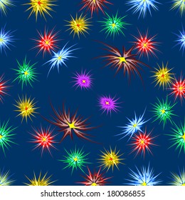 Colorful stars seamless pattern 