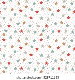 colorful stars seamless pattern
